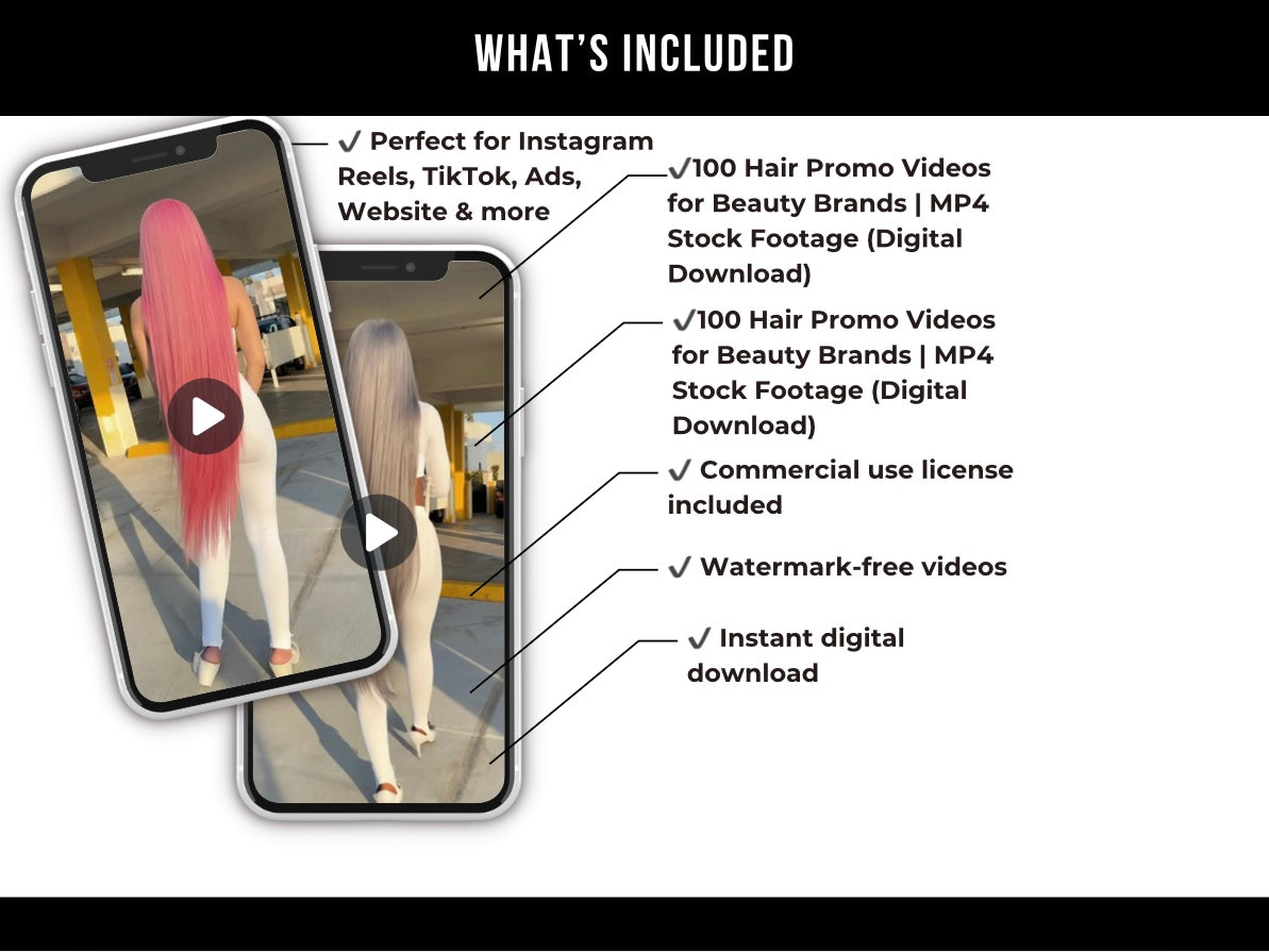 Done-For-You Viral Hair Reels (Volume 1)
Premium AI Ad Pack for Hair Brands, Vendor Sellers & Resellers